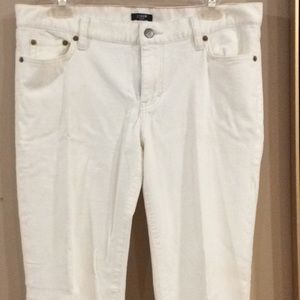 J Crew stretch corduroy in ivory 8S